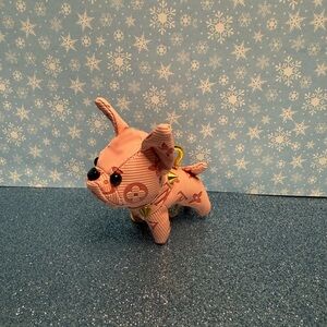 Fashion monogram dog bag charm keychain